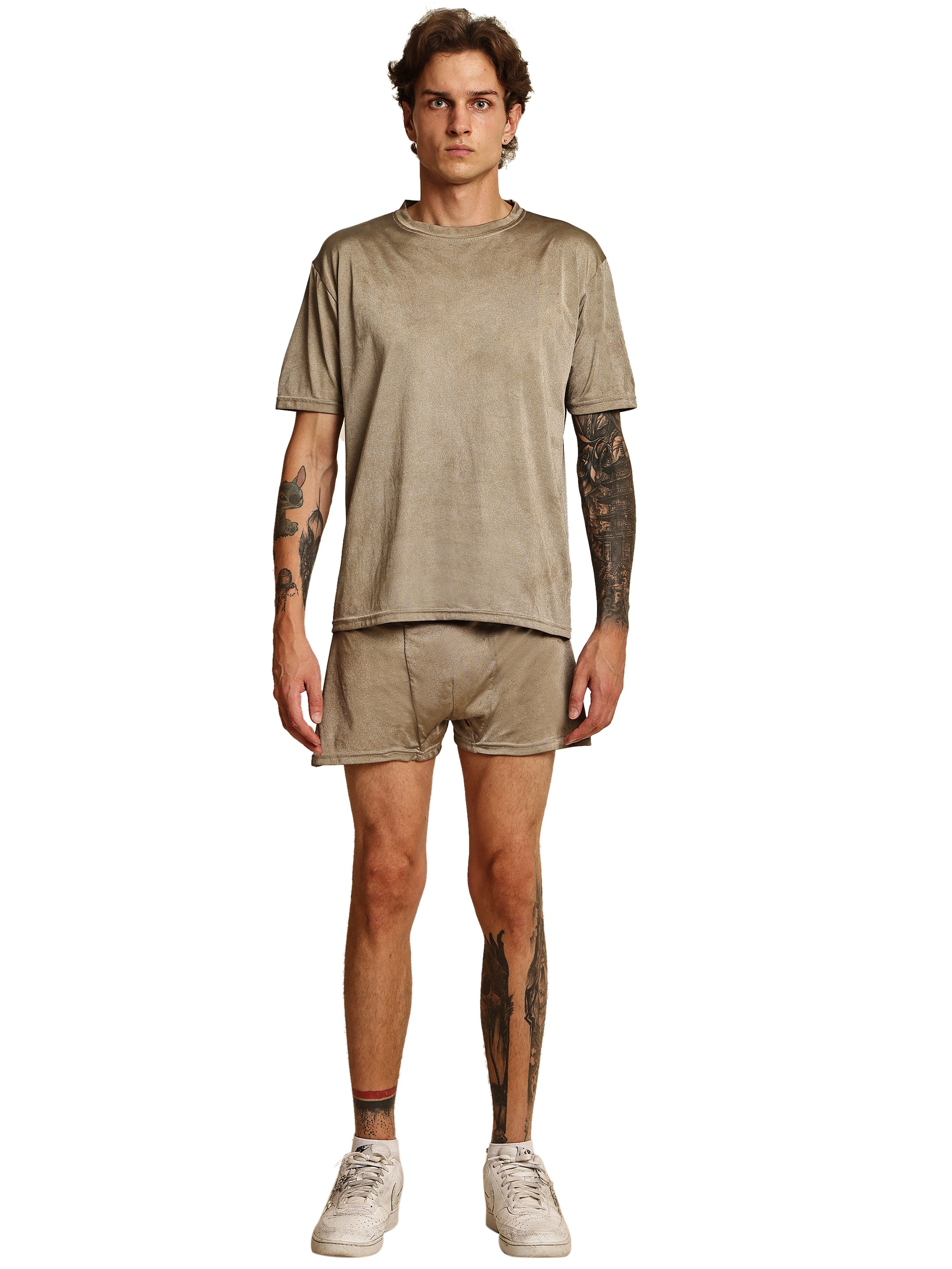 EMF360 Shielding T-Shirt & Shorts Set – Beige