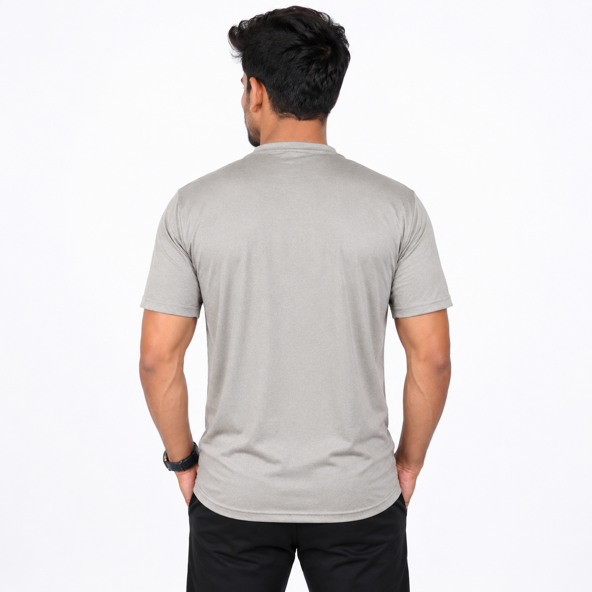 Men’s Classic Comfort Fit Solid T-Shirt – Light Grey