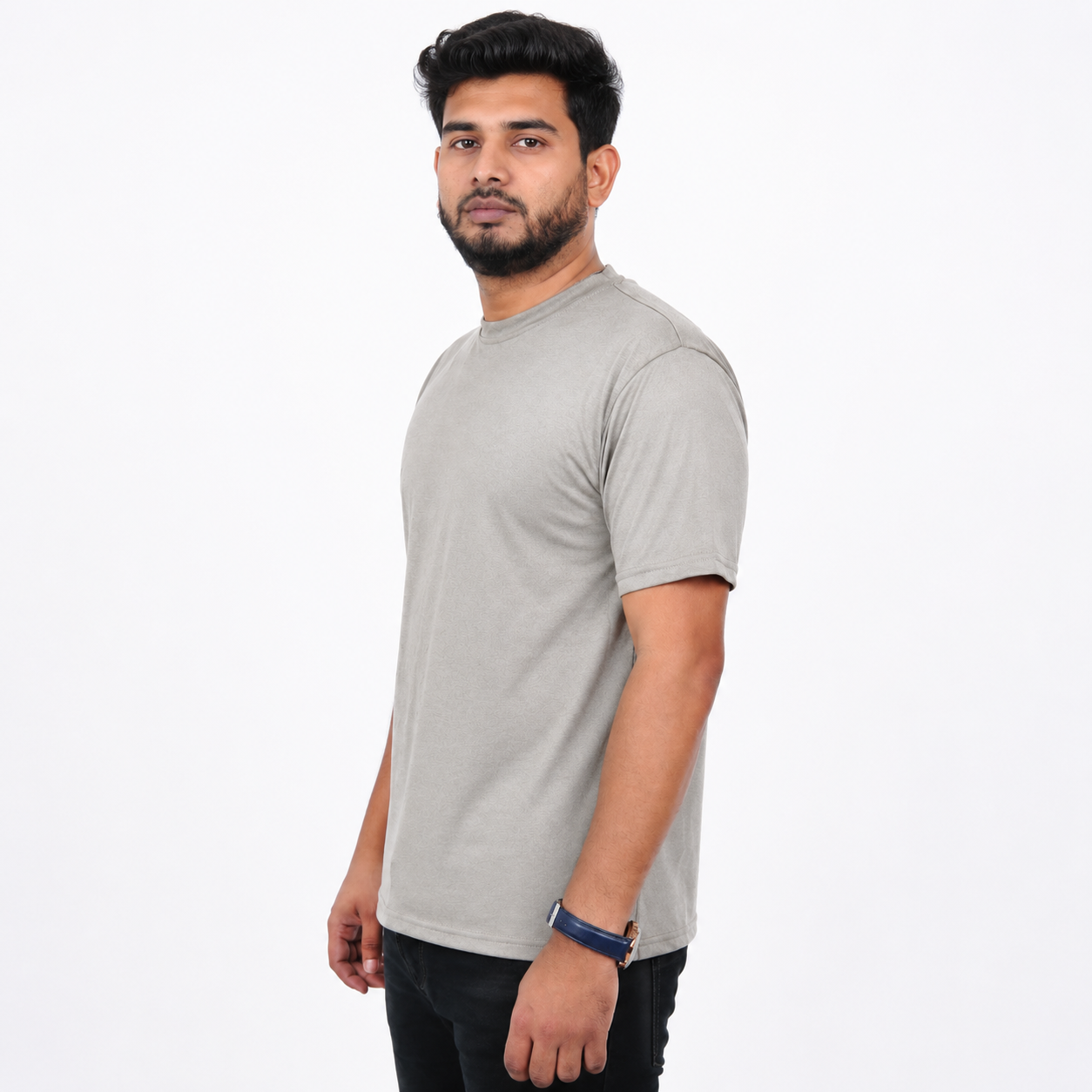 Men’s Classic Comfort Fit Solid T-Shirt – Light Grey