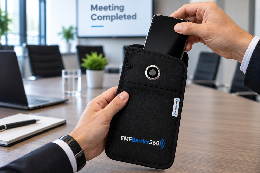Open EMFBarrier360 phone pouch